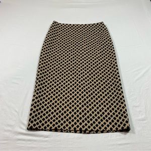 NY&Co Midi Pencil Skirt Stretch Animal Print Brown& Black Midi Pencil Sk…